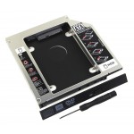 2.5 SATA Aluminum SATA 2nd Hard Disk Drive SSD HDD Caddy Adapter bay for ASUS K